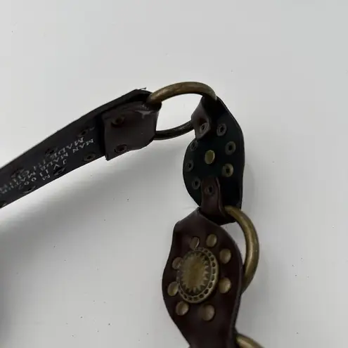 Unbranded Brown Leather Circle Rustic Bras Belt Festival Boho Medium