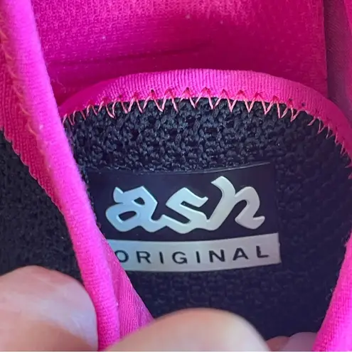 Ash AS-Lacey women’s Sneakers Platform Sz 38 Knit Sports Casual Black Pink