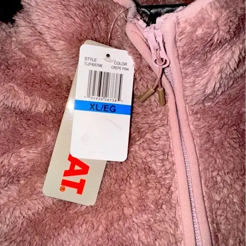32 Degrees Heat Full Zip Sherpa Jacket in Crepe Pink Size XL New with Tag
