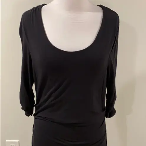 Lysse Black Marais Slimming Ruched Dress