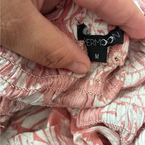 Paper Moon Floral Pink Sleeveless Mid Dress M Orange Size M