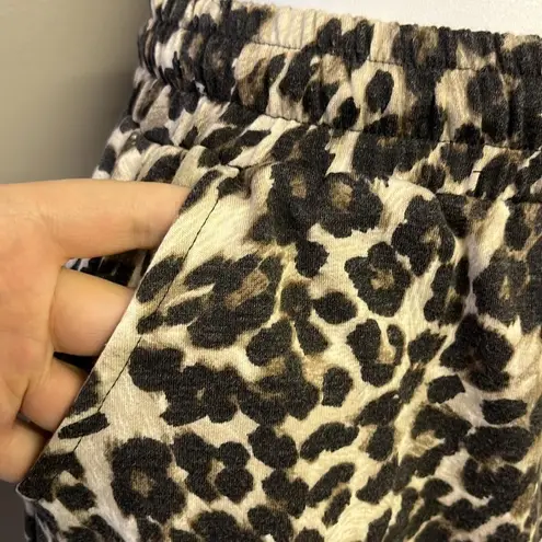 Prómesa Promesa Animal Print Lounge Shorts with Elastic Waistband and Pockets- Medium