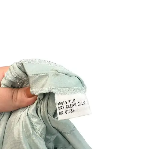 Rickie Freeman for Teri Jon Teal Blue Green Drop Waist Shirtdress Silk Size 10