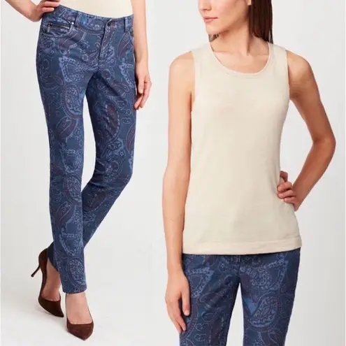 Etcetera | Marilyn Paisley Tapered Blue Jeans