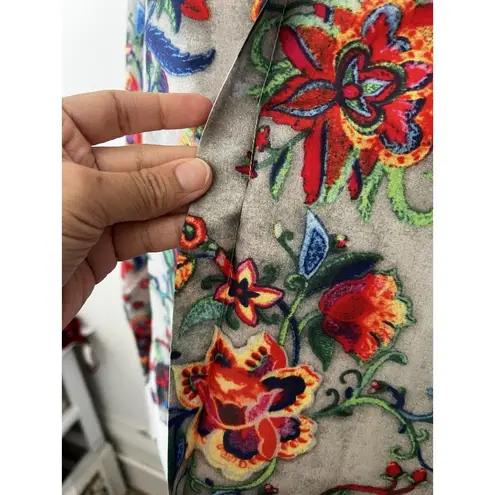 Women’s V Neck Tunic Japanese Kimono Lotus Dragon Flower Long Sleeve Shirt 10