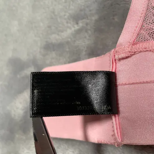 Honey Birdette Belinda Bra 34B Pink Push Up Demi Cup Lace Shimmer Boudoir Size undefined