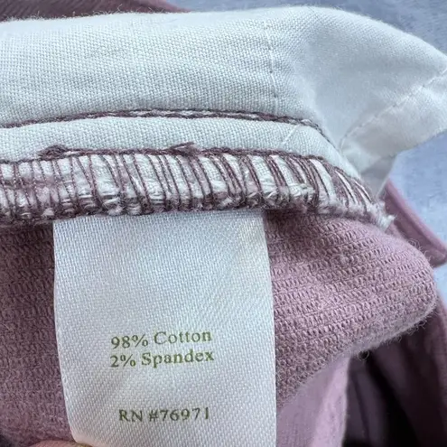 Garnet Hill Corduroy Pants Women 16 Plus Peach High Rise Stretch Classic Career