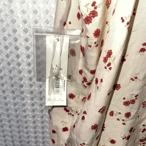 No Boundaries Juniors Cream Print Racerback Tank Top, Size Large