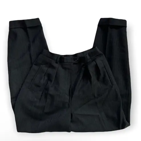 Ralph Lauren Lauren  black wool high-waisted pants