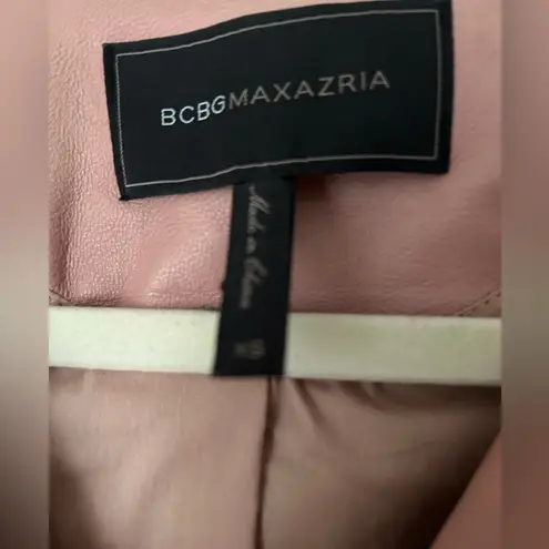 BCBGMAXAZRIA BCBG Blush colored leather jacket