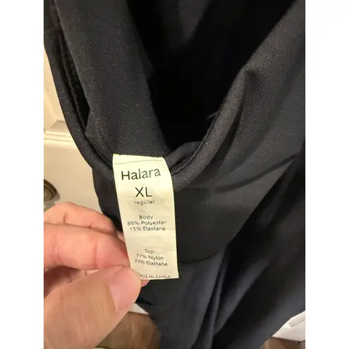 Halara Black Regular Strappy V Neck Wide Leg Jumpsuit Size XL