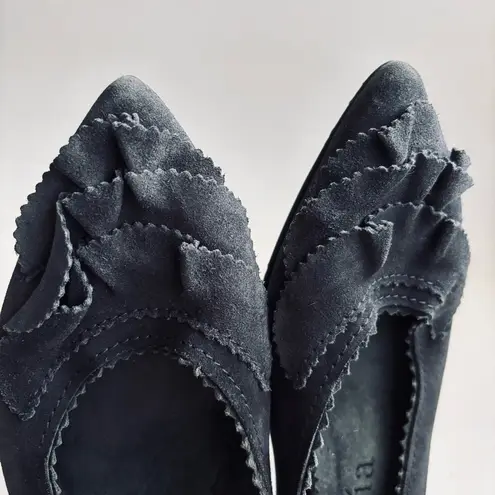 Pedro Garcia Albany Slip On Suede Leather Pointed Toe Ballet Flats Grey Sz 38/8 Brown