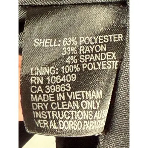 Tahari Arthur S Levine Black Lined Blazer Size 12