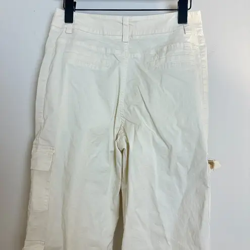 Edikted Zuri Cotton Twill Cargo Pants in Beige Size Small