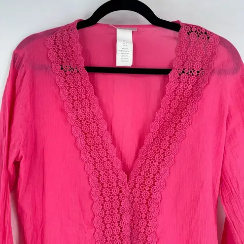 La Blanca Barbie Pink Eyelet Embroidered Coverup Size Small Swim Coverup Beach