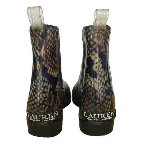 Ralph Lauren Lauren  Tally Bo Rai Snakeskin Rubber Booties