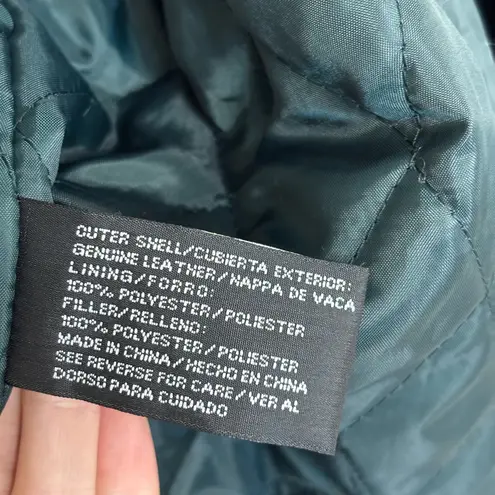 Jacqueline Ferrar Vintage Jaqueline Ferrar Genuine Leather Dark Green Heavy Long Coat - Size L