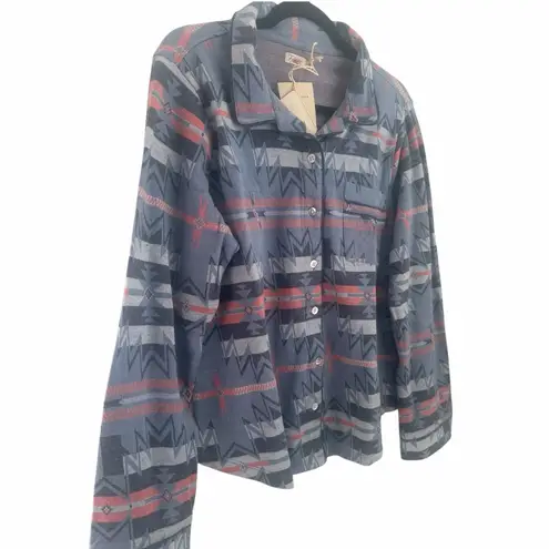 Faherty x Good Feather Sunset Star Shirt Button-Up size large cotton NWT