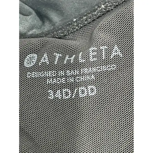 Athleta Lot of 2 bikini tops black  and Bikini Lab Tie Top black Beige Crochet