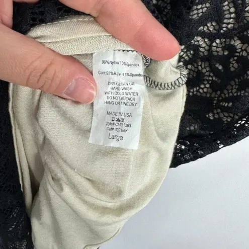 Hello Miz Dress Women L Lace Overlay Black Lined Bodycon Goth Romantic Formal Size L