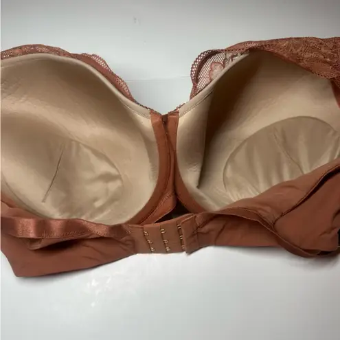 Third Love Bra Size 40E Graphic Lace Plunge Underwire Champagne Sexy Coquette