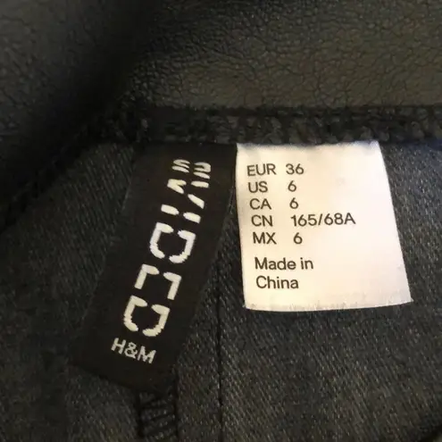 Divided H&M  Faux Leather Moto Skirt 6 thumbnail 3