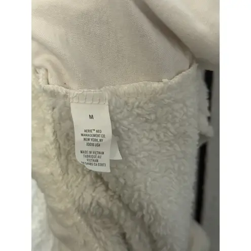 Aerie  Fleece Sherpa Comfy Lounge Shorts w Pockets Ivory White Women's Medium - Image 5