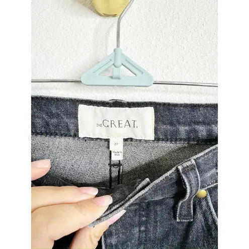 The Great . The Nerd Black Button Fly Flare Crop Denim Jeans US 27