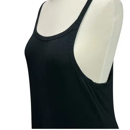 Aritzia  Tna Mini Dress XL Black Micro Rib Knit Bodycon Soft Modal Blend Casual