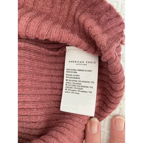 American Eagle  Outfitters Ribbed Knit Maroon Long Sleeve Sweater Dress Medium