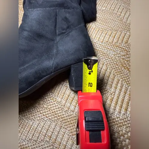 Rockport Women's Black Tall Suede Zip Up Boots,Heeled Boots,Size US 7