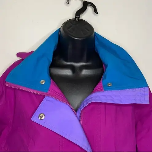 L.L.Bean  Magenta Blue Windbreaker Gore-Tex Rain Jacket Size Small Vintage 80s