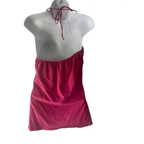 Newport News Y2k Women's Size Small Pink Beaded Halter Top