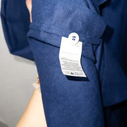 Hill House NWT Navy The Lily Linen Dress Size XXS