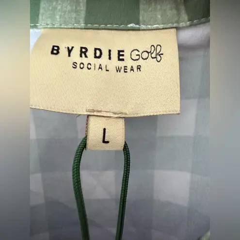 Byrdie Golf Social Club NWT sleeveless range romper in green and white check. L Size L