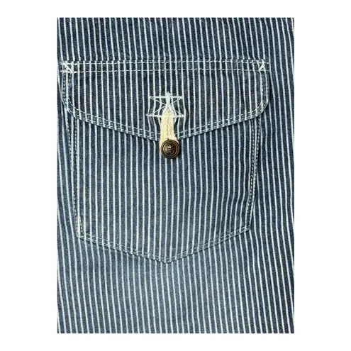 LRL Lauren Jeans Co. Ralph Lauren Stripe Denim Shorts Blue Women Size 10