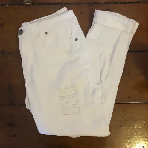 Elan White Boyfriend Jeans