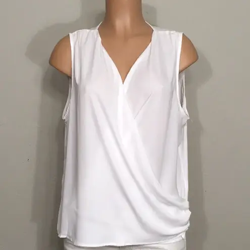 L’ Academie white drape top. NWT Size M