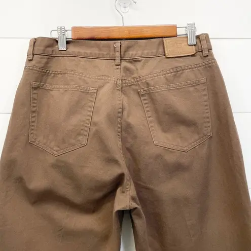 Ralph Lauren LAUREN  Womens 10 Capri Pants Medium Brown 100% Cotton Chino