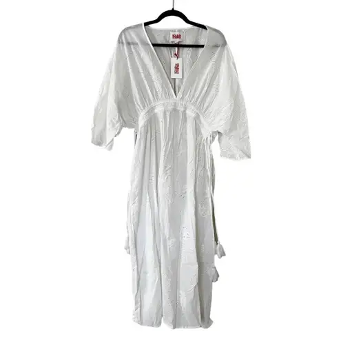 Solid & Striped NWT Eyelet Tiger White Kaftan Cover-up Size Medium