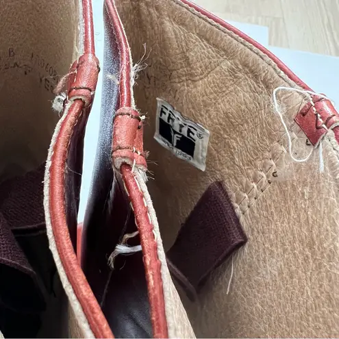 Frye Vintage Redwood Mahogany Red Leather Tall Heeled Boot Size 5.5 thumbnail 12