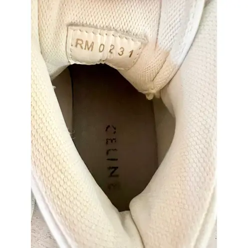 CELINE CT-01 Z Leather Trainer High Top Sneakers Optic White Women's Size 36/5.5