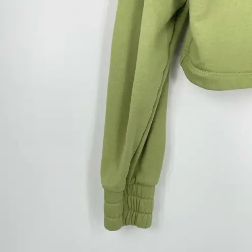 Apparis Women's Green Crew Neck Long Sleeves Cropped Sweatshirt Size XS