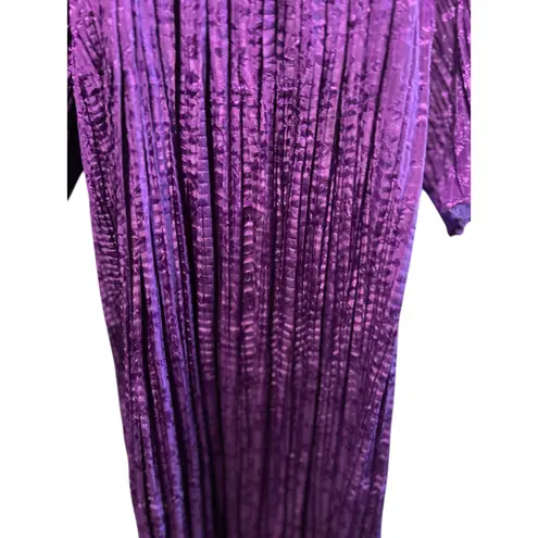 Premier Intimates OSFM VTG House Dress MuuMuu Purple Crinkle w/ Aztec Sq Neck Size undefined