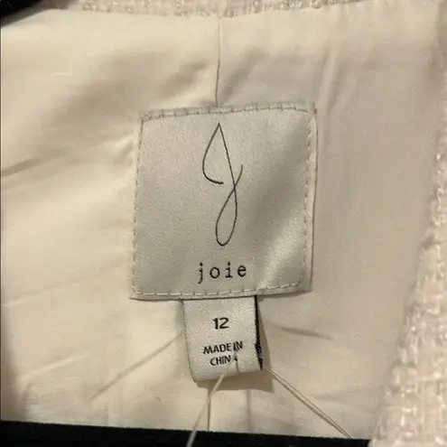 Joie  Cream Textured Vest with Lapel Collar‎ size 12