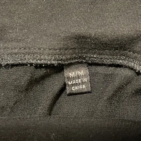 ATM Black High Waist Wide Leg Palazzo Pants PULL ON Flowy Viscose MEDIUM Size undefined