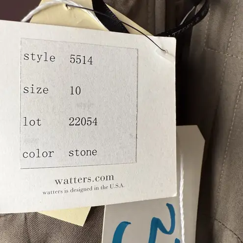 Watters & Watters Style 5514 Shirred Chiffon Floor Length Dress Size 10 Wedding