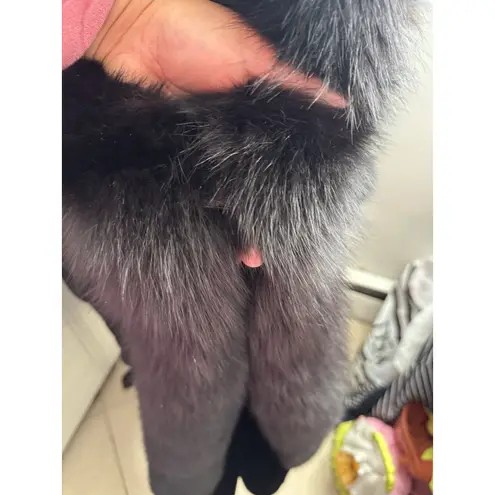 Marvin Richards Vtg Reversible Long Faux Fur Coat Sz 1X Black