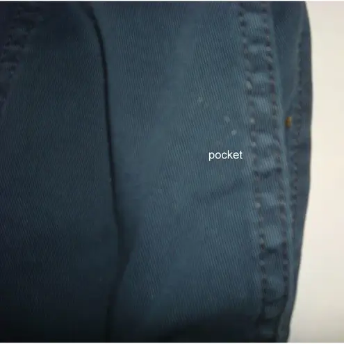 prAna New NWT Womens 12 Pants Sancho Slim Organic Dark Sky Blue Hike Climb Walk