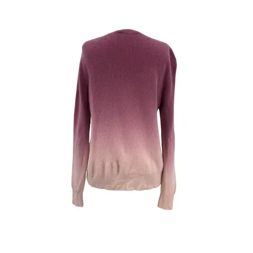 The Cashmere Project Sweater Crew Neck Long Sleeve Ombre Dip Dye Pink Size XL Pink